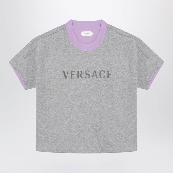 Reversible Grey/Lilac Cotton Jersey T-Shirt
