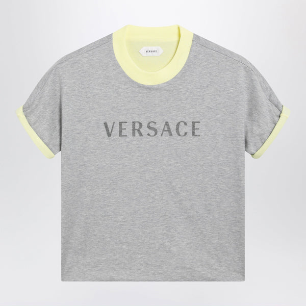 Reversible Grey/Yellow Cotton Jersey T-Shirt