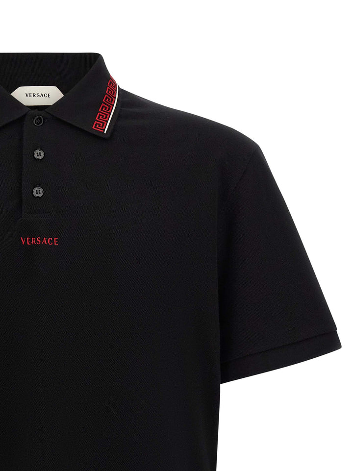 Versace Greca Polo - Black | dd5fd7cbe45ec6b9f3dc76eb12b0e9e31e00be55