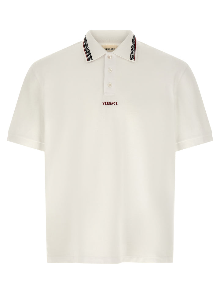 Versace Greca Polo - White | ceef13b88e09bb20f2a79f4113af338798a5e908