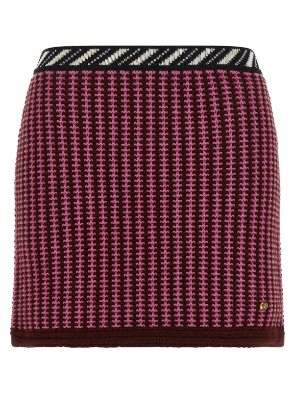Crochet Knit Skirt Skirts Pink