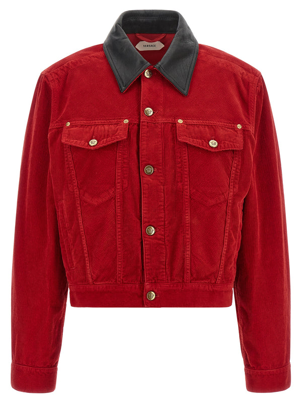Corduroy Jacket Puffer Jackets Red