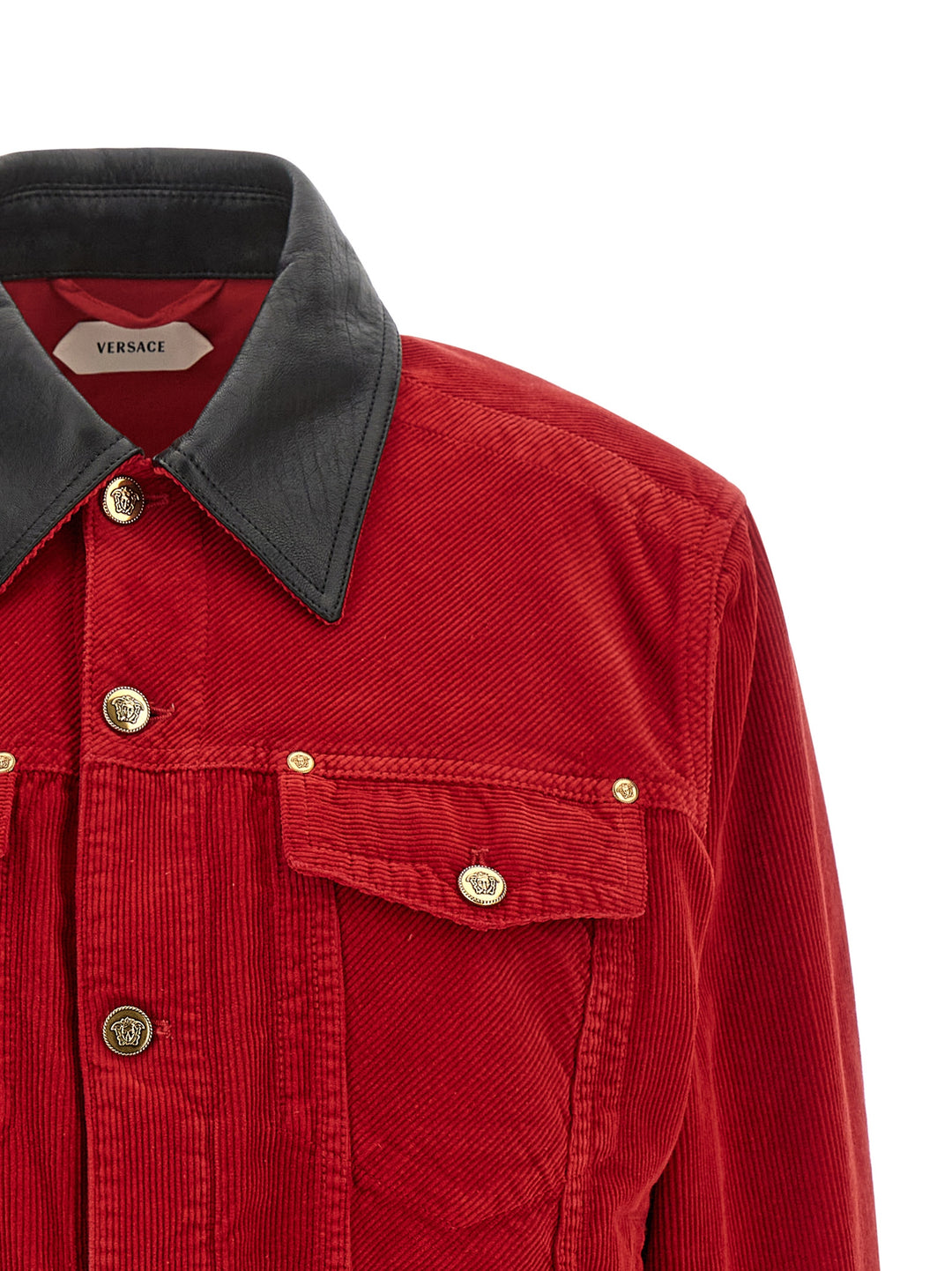Versace Corduroy Jacket Puffer Jackets - Red | eff9dafaf00a4944f24f7fb5ccf2ce0cde653d6c