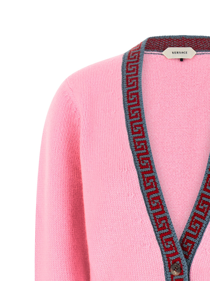 Versace Wool And Cashmere Cardigan Sweaters and Cardigans - Pink | eb3630ca6b32a50467ceef352688f736726699ae