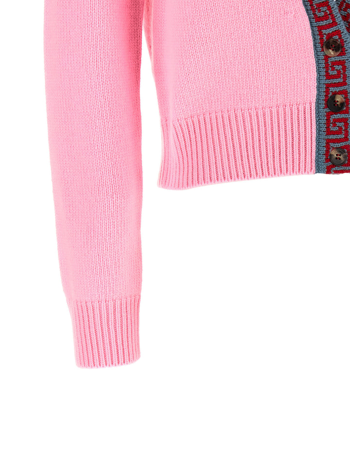 Versace Wool And Cashmere Cardigan Sweaters and Cardigans - Pink | 36cb2b1cdfdbff1db9d21b90a9dafa0348ad8dcd