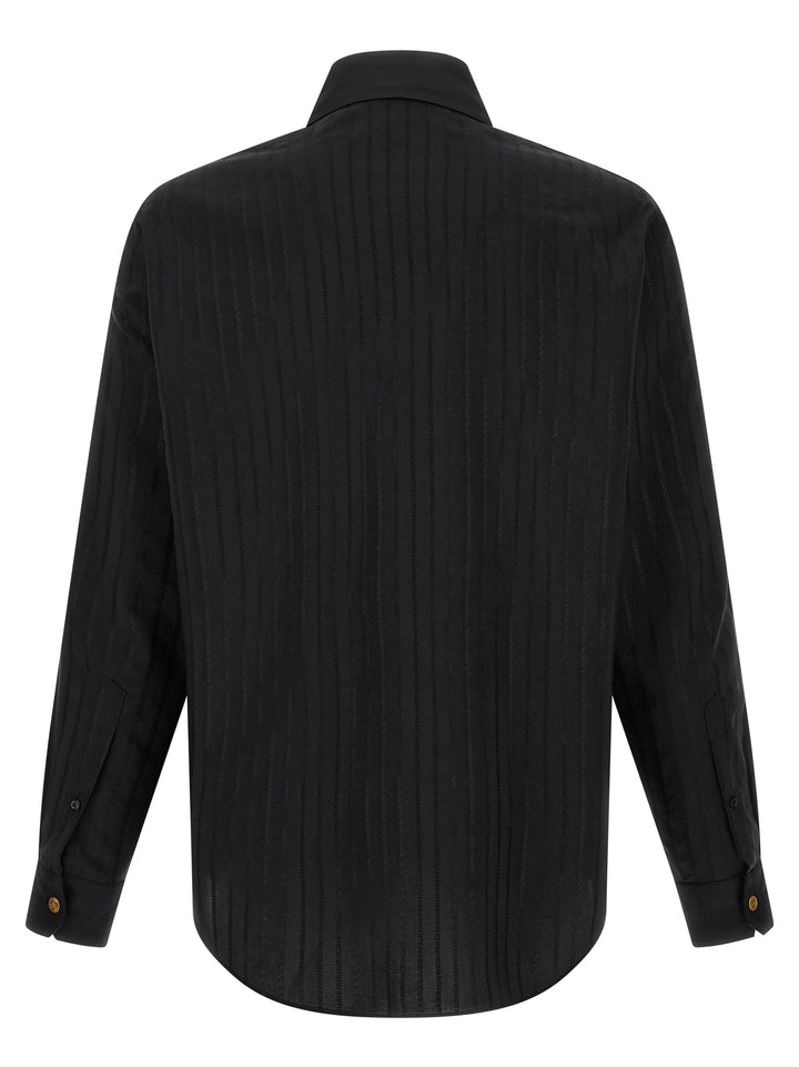 Versace Jacquard Silk Shirt Shirt and Blouse - Black | 7508061da83e1a52c81353b2cc3df9d71a80aeaf