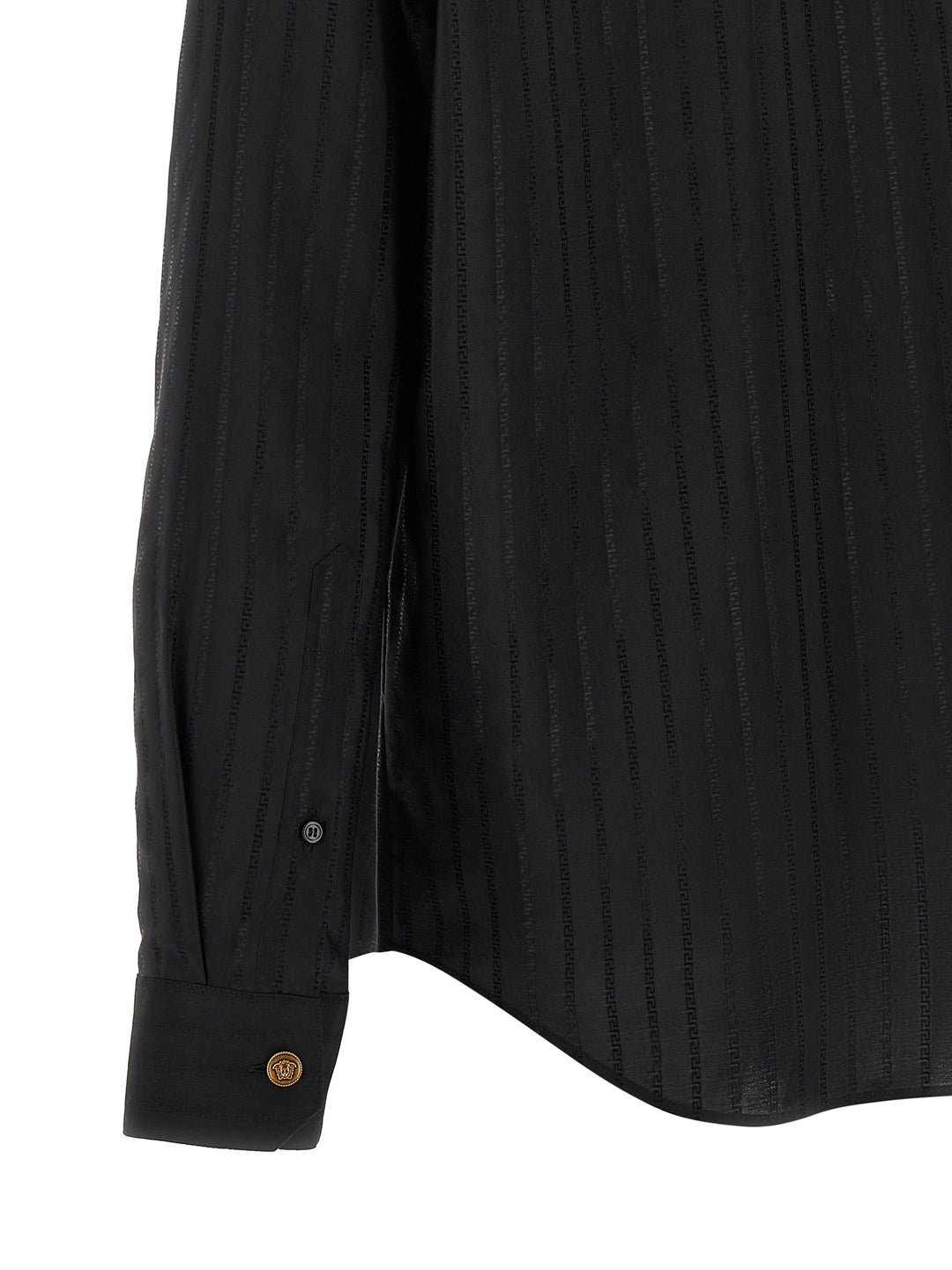 Versace Jacquard Silk Shirt Shirt and Blouse - Black | f85764f802d0486525e038070312c0e17cc70713