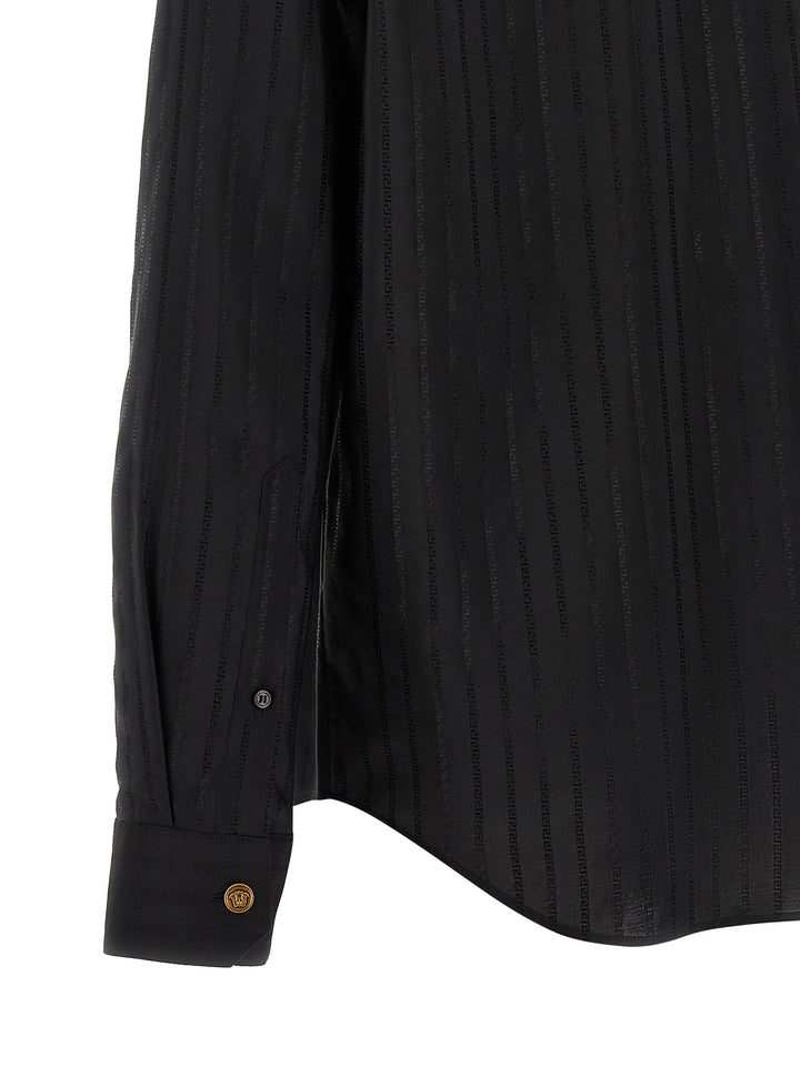 Versace Jacquard Silk Shirt Shirt and Blouse - Black | f85764f802d0486525e038070312c0e17cc70713