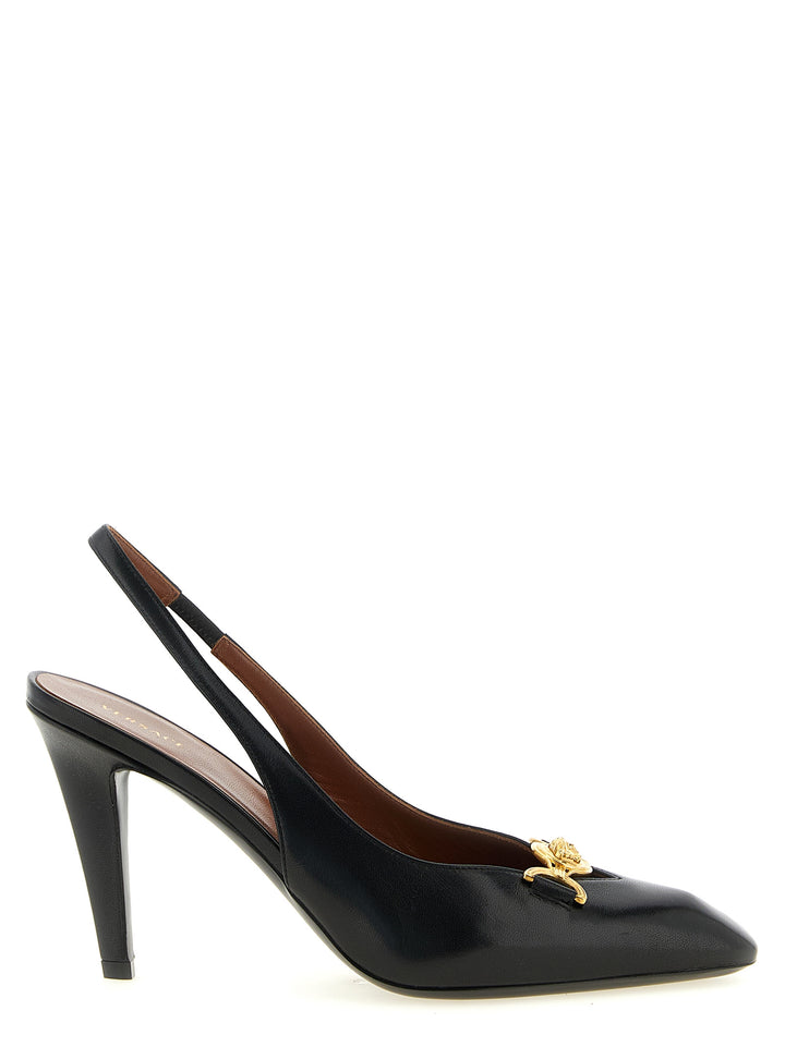 Versace La Medusa Pumps - Black | 051bb7d9c42b8fffd8a4e65ba8fc3f8c9dec19ca