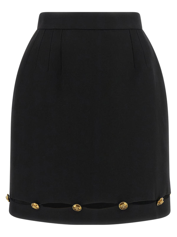 Grain De Poudre Wool Skirt Skirts Black