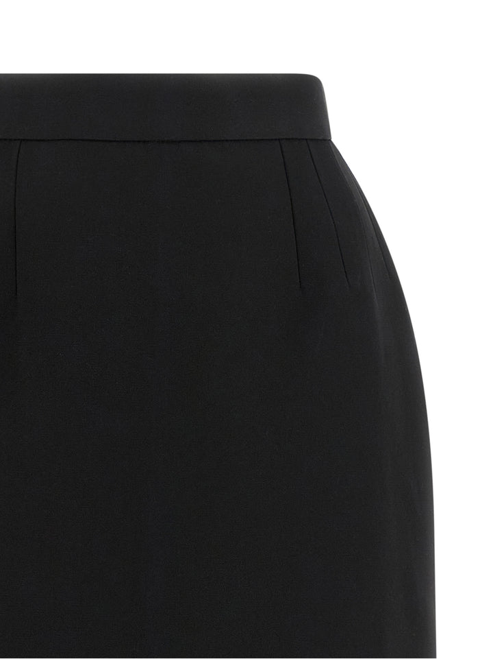 Versace Grain De Poudre Wool Skirt Skirts - Black | 051cca51b4dbf39e01fbe67ae8ed4d96b36f9532
