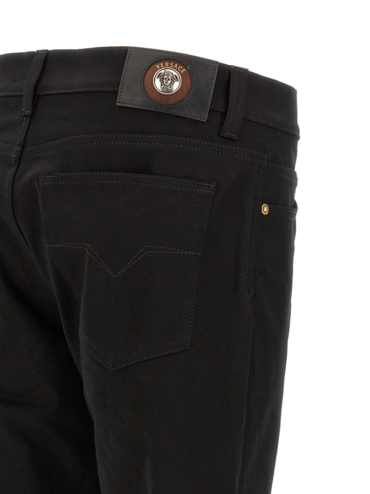 Versace Medusa Embroidery Jeans - Black | 3b48d66567d7829842580208231d4457f5cddf7d