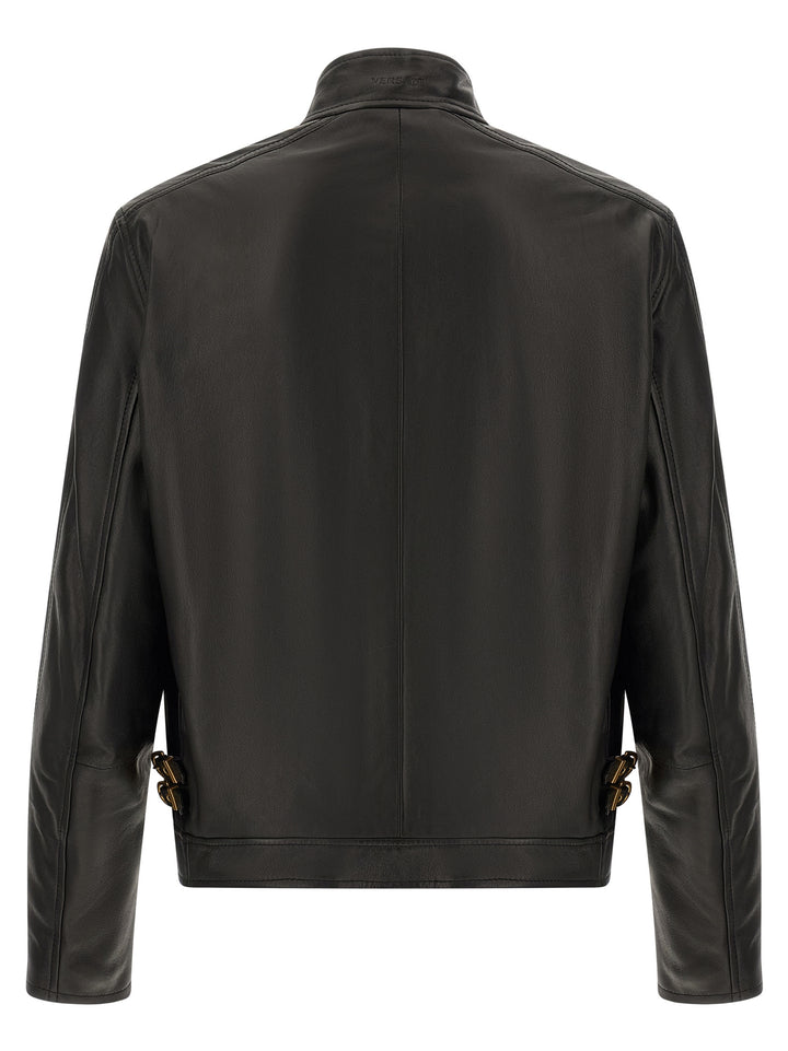 Versace Biker Jacket Puffer Jackets - Black | c89855c49f50638a468f452f8cc3314ec73e821b