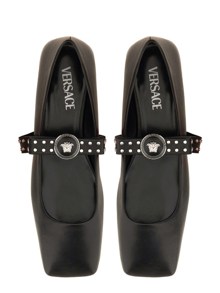 Versace Flat Shoes - Black | Wanan Luxury