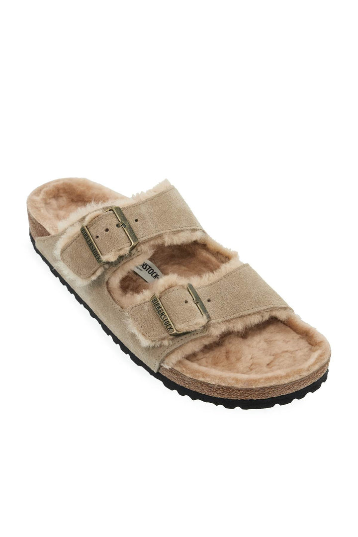 Narrow Fit Arizona Shearling Slides