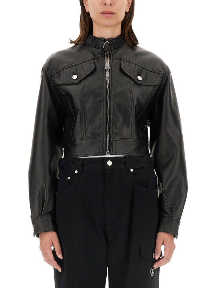 Moschino Jeans Leather Jackets - Black | Wanan Luxury