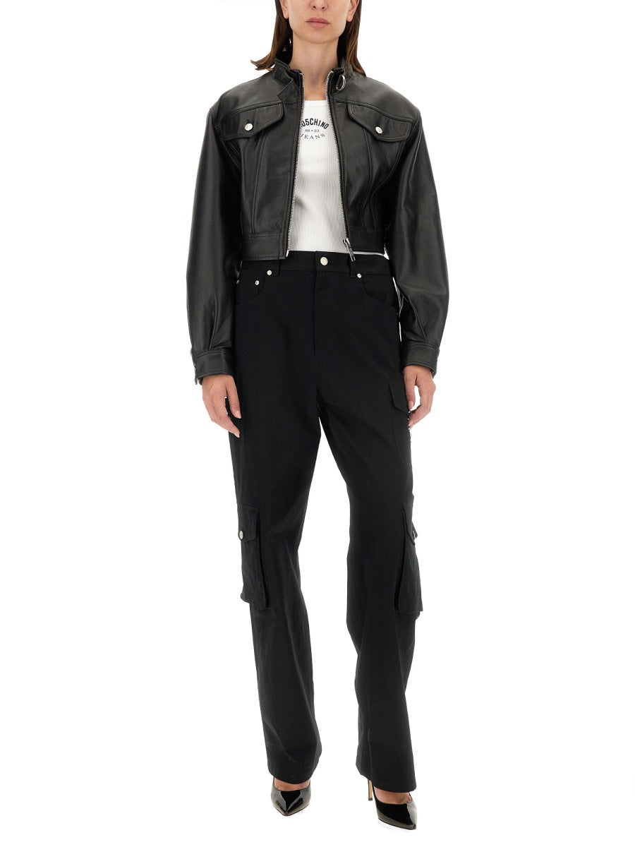 Moschino Jeans Leather Jackets - Black | Wanan Luxury