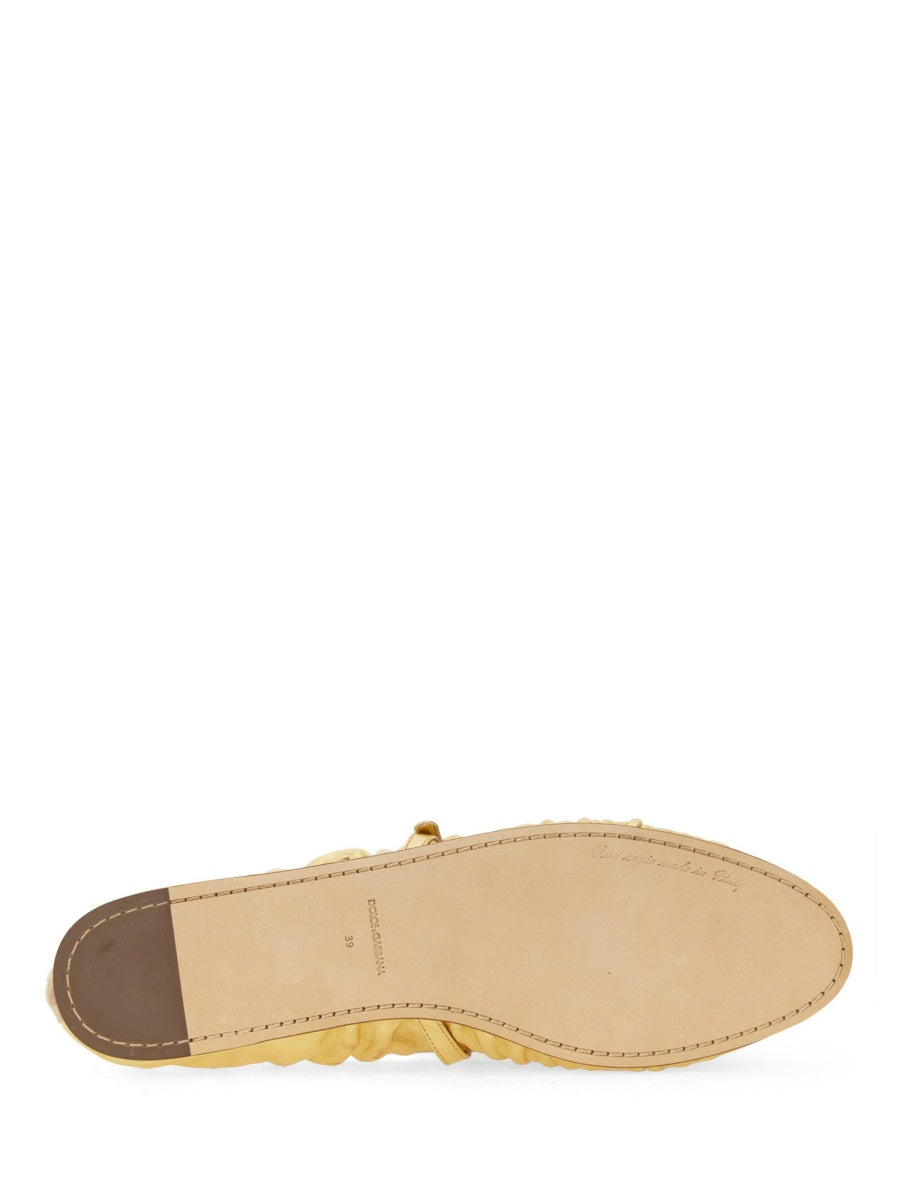 Dolce & Gabbana Flat Shoes - Gold | Wanan Luxury