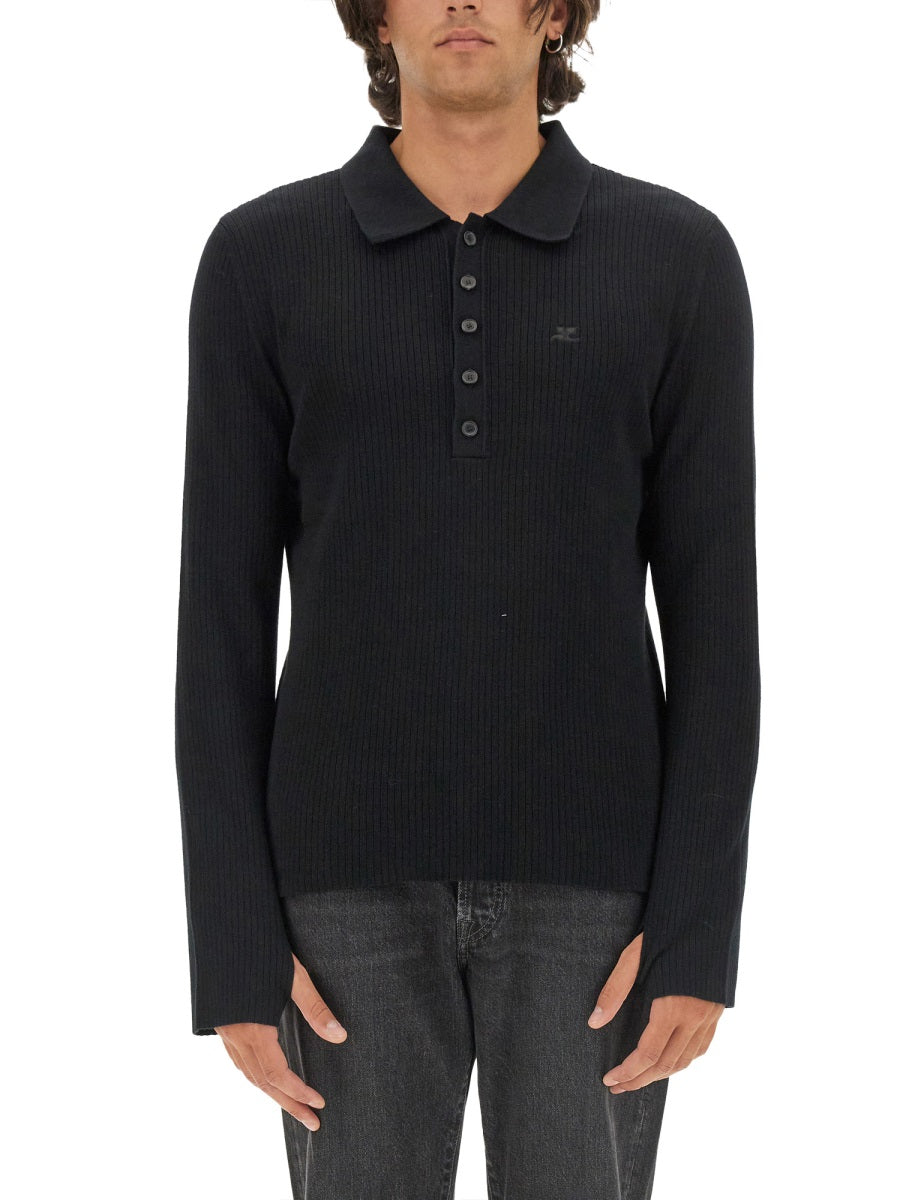 Courrèges Polo - Black | Wanan Luxury