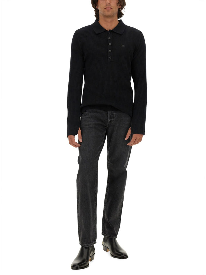 Courrèges Polo - Black | Wanan Luxury