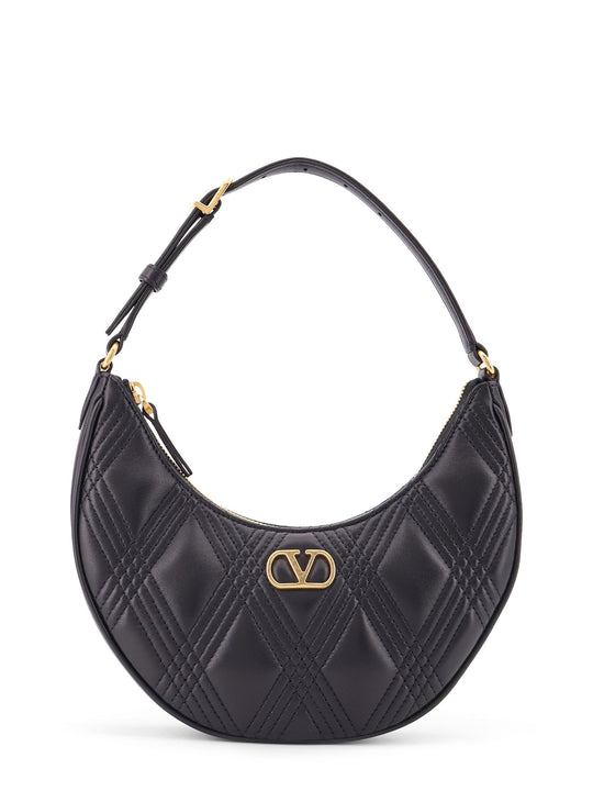 Quiltie 67 Leather Shoulder Bag With Vlogo