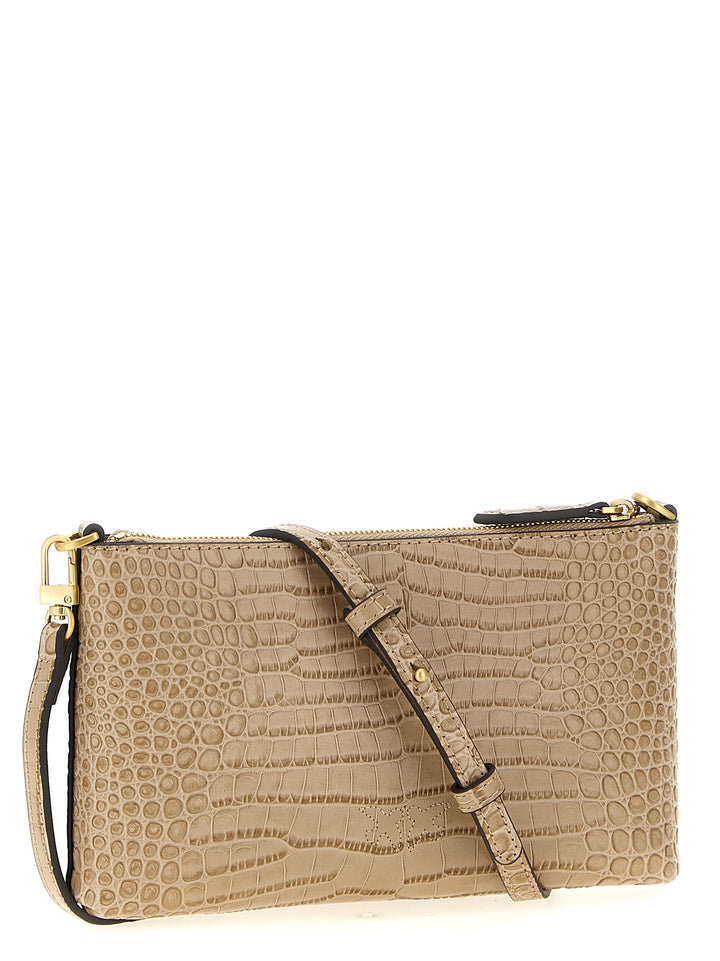 Pinko Flat Horizontal Crossbody Bags - Beige | 4e2ccb44b9368e7138bc7190ef3405afc4a9c7ec