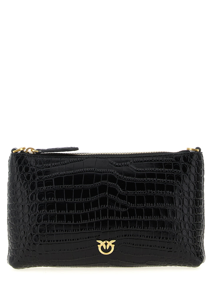 Pinko Flat Horizontal Crossbody Bags - Black | 50fd6e7354fcef5640b89b0a9a01215f8fa9f89c