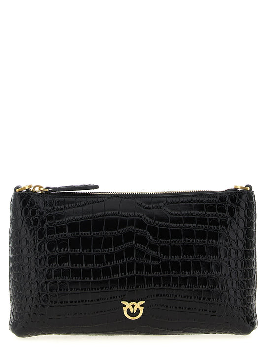 Flat Horizontal Crossbody Bags Black
