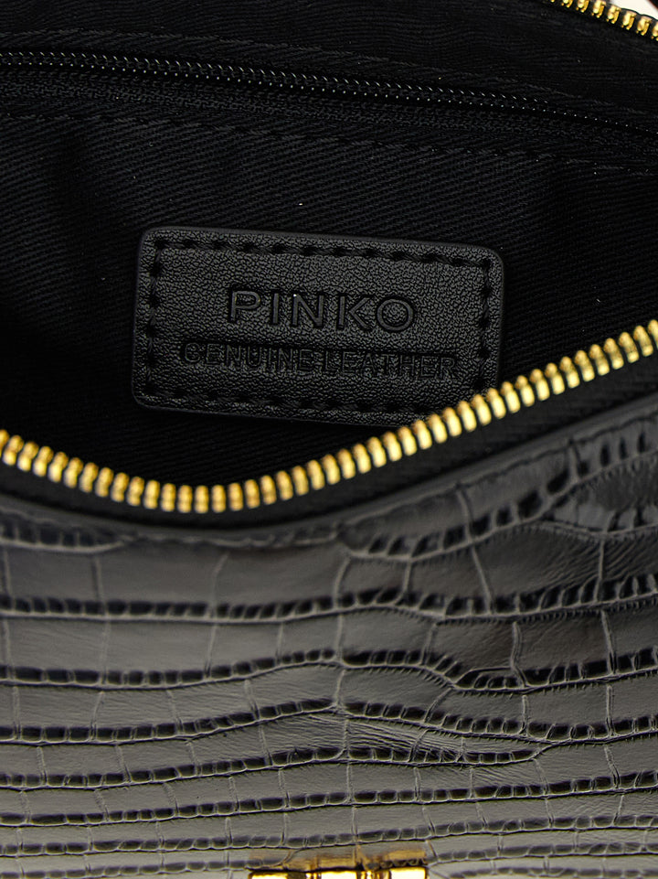 Pinko Flat Horizontal Crossbody Bags - Black | 9234f6f9e0ed775203019b8594b38516d42e7e08
