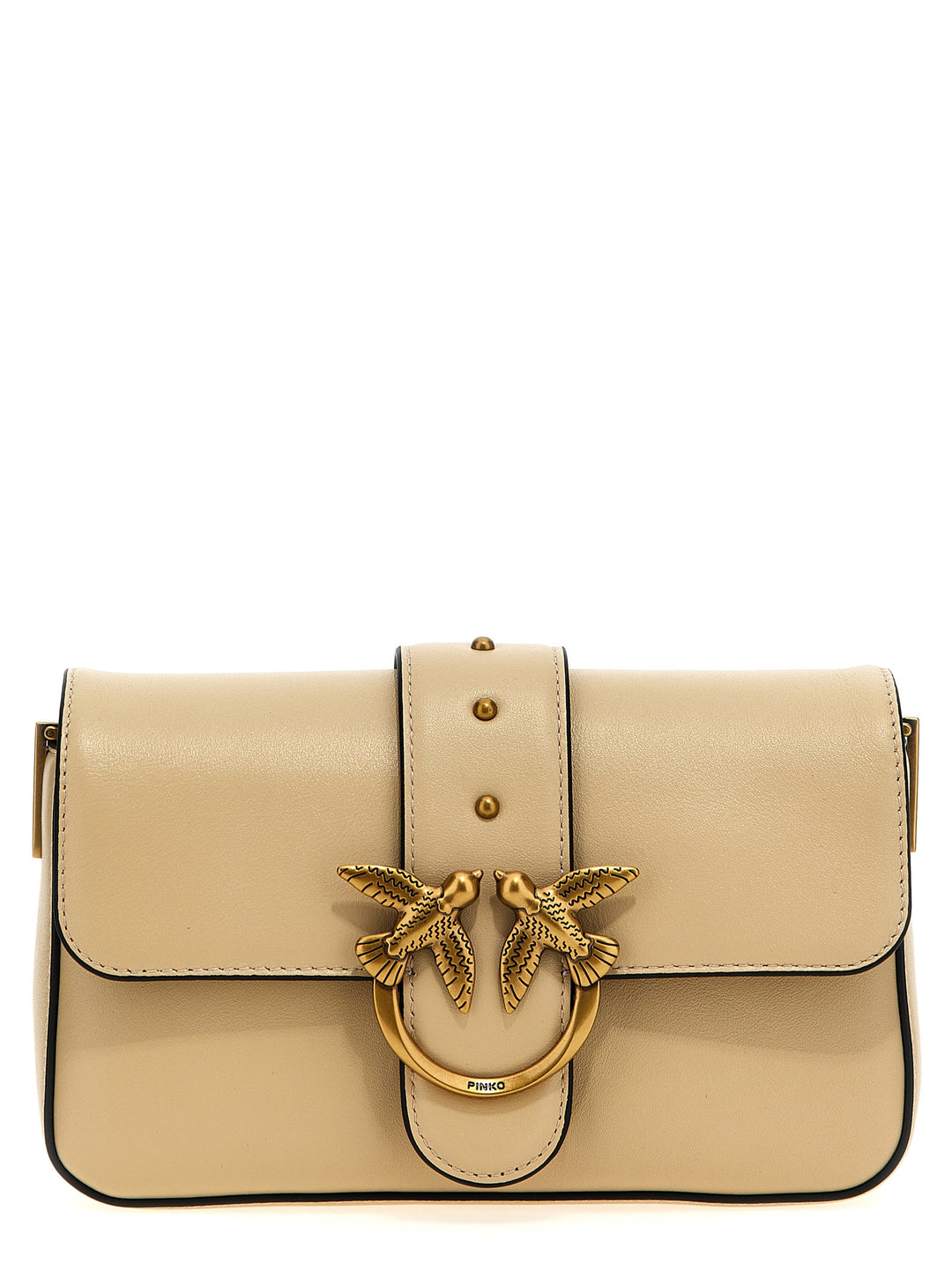 Pinko Mini Love Slouchy Shoulder Bags - Beige | 86bf01cedfa3ef39c8f32e556768d8b7ec6f343b