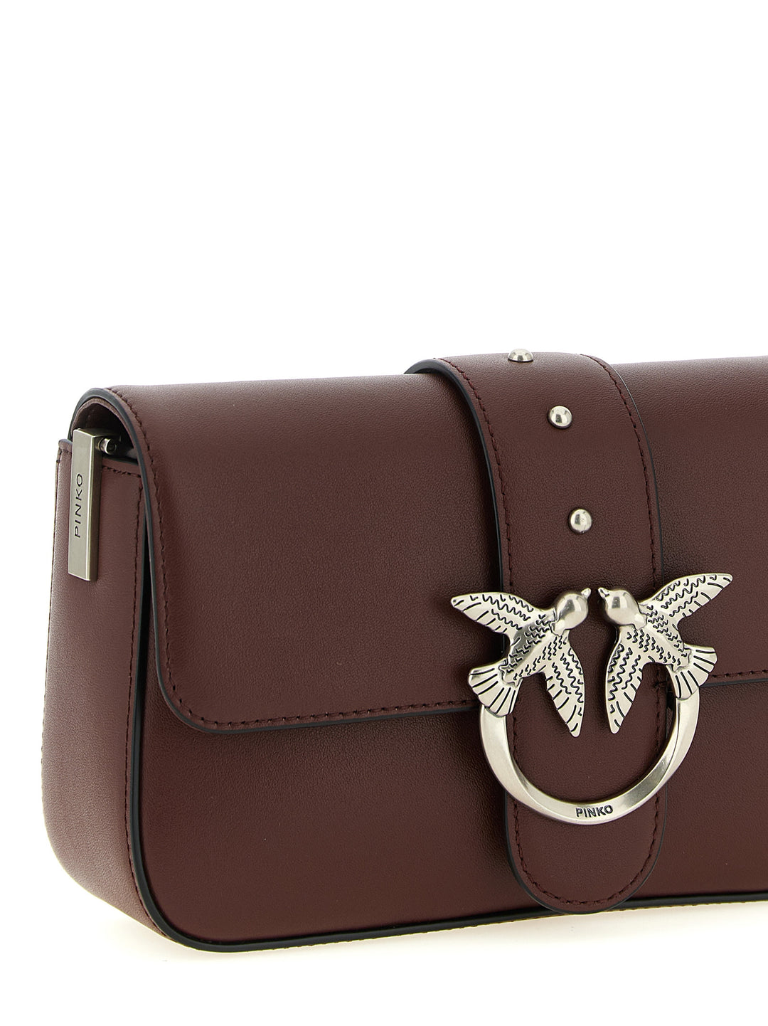 Pinko Mini Love Slouchy Shoulder Bags - Bordeaux | 9f785501526affab725371f2afcd1b9503f994da