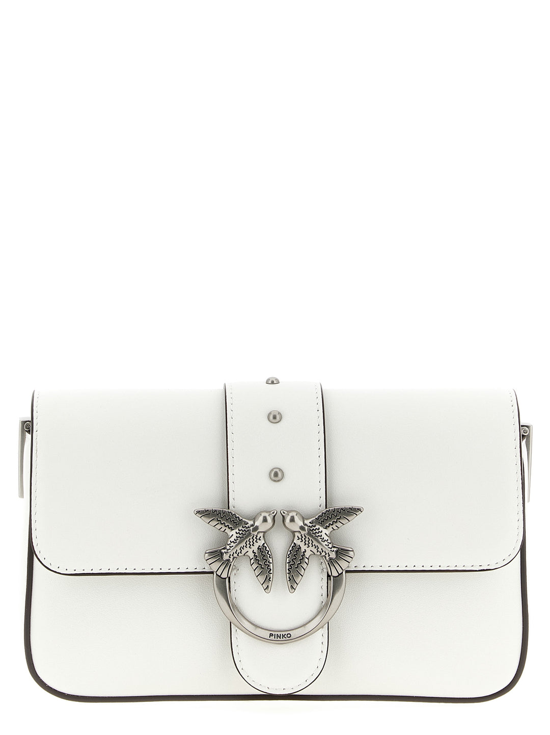 Pinko Mini Love Slouchy Shoulder Bags - White | 0b899f5b4956090d186d07ff2cbabc474c67fbb4