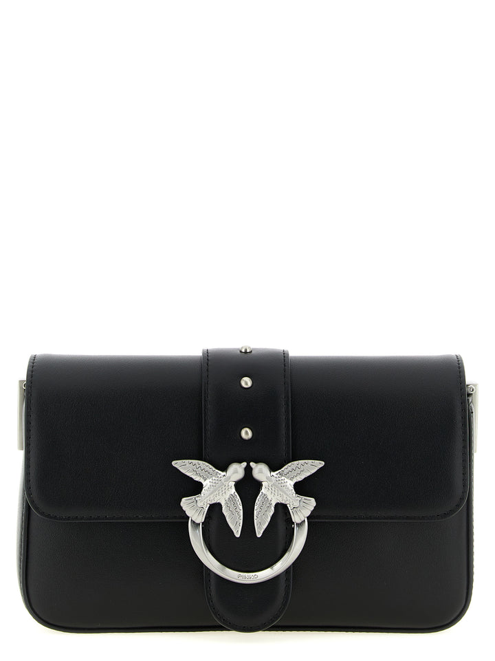 Pinko Mini Love Slouchy Shoulder Bags - Black | 9c0802ae436559db5d639735457d6644f4e8ae58