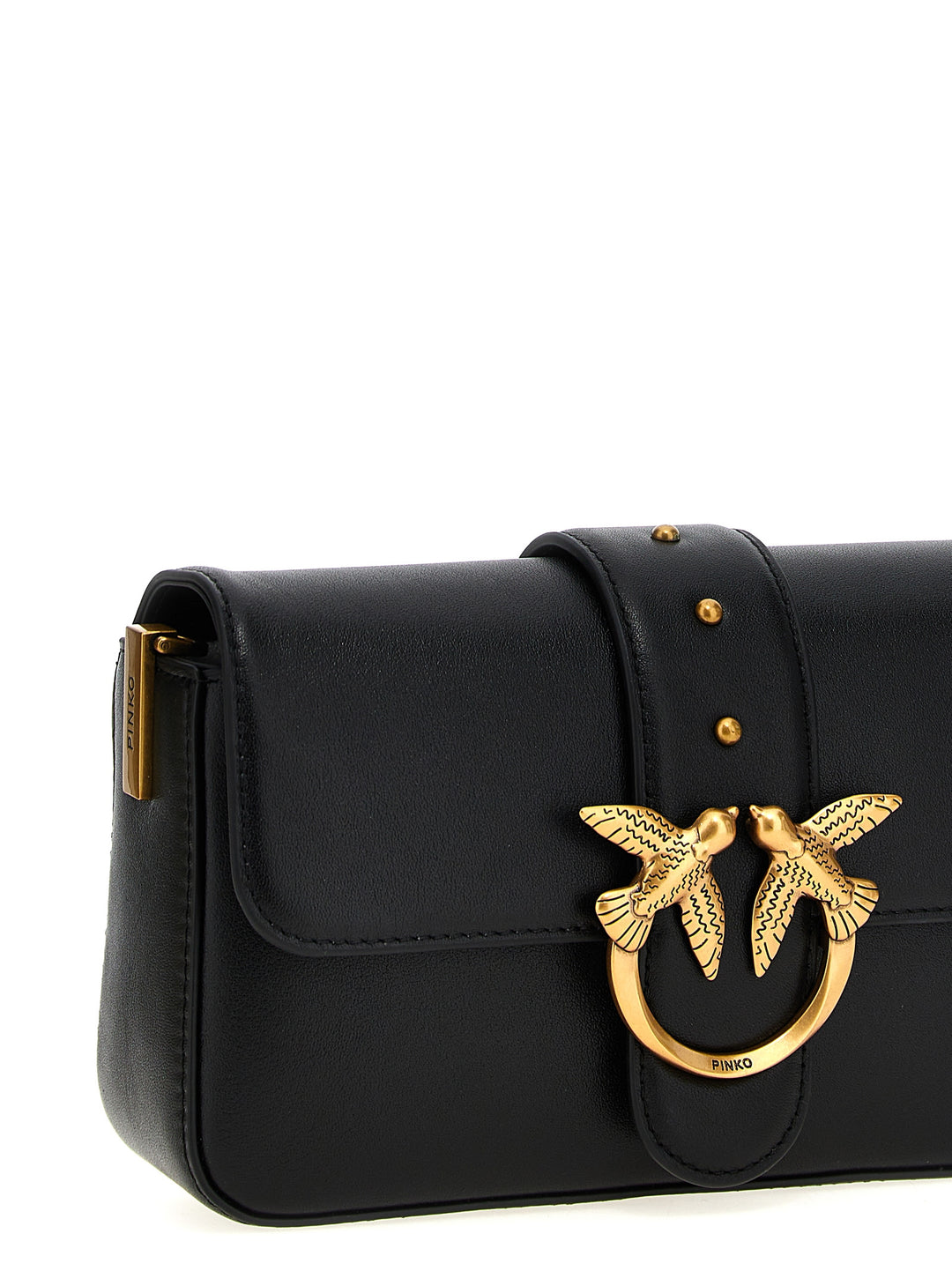 Pinko Mini Love Slouchy Shoulder Bags - Black | fc91cee0ce8aeb75ccffdf8cbd944ac6b55caf10