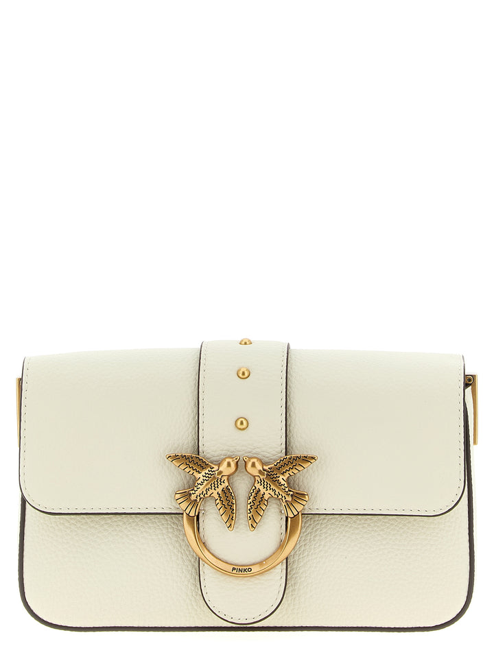 Pinko Love One Mini Crossbody Bags - White | 5696b6af8772b304247d8b960280c5bda79d2a78