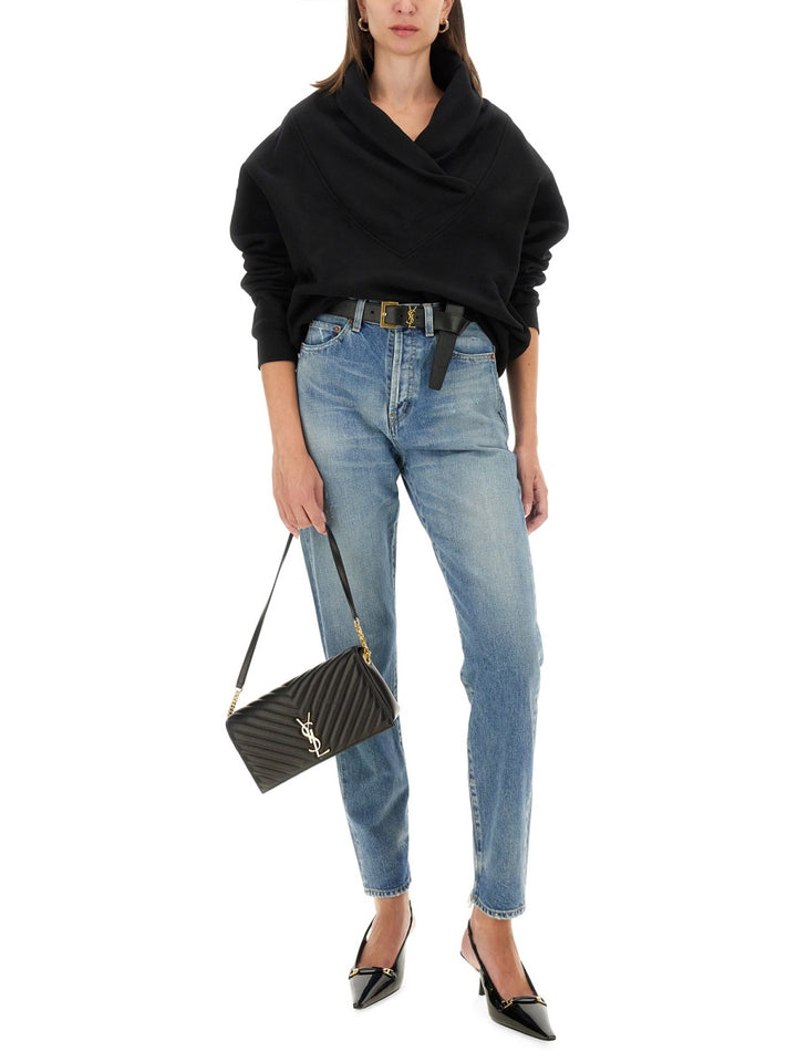 Saint Laurent Sweatshirts - Black | f29eedbbb437e234c2f4043a18dfc184851124d1