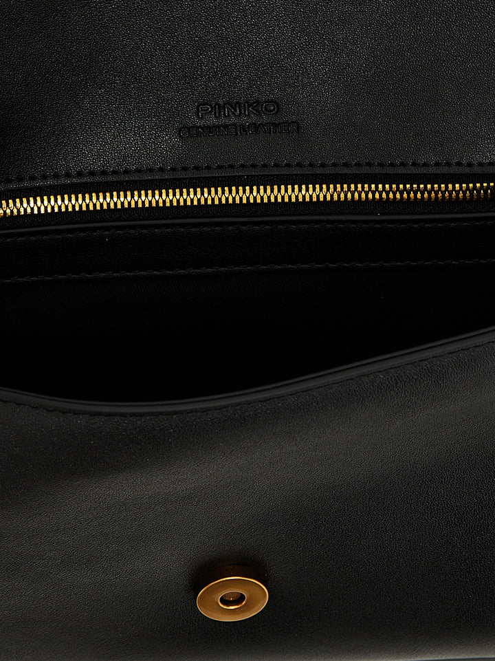Pinko Love Slouchy Classic Shoulder Bags - Black | 303506bd76eb2fdfd963fb5d409329d048b6ed8b