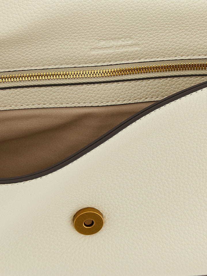 Pinko Love One Classic Crossbody Bags - White | a338daef10849562726eb0820dcde83f60e44921