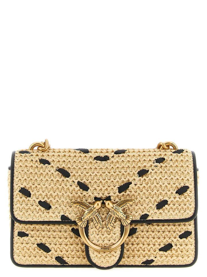 Pinko Mini Love One Light Crossbody Bags - Beige | 8e1661190b7c1051571689d495981629faee5ae1