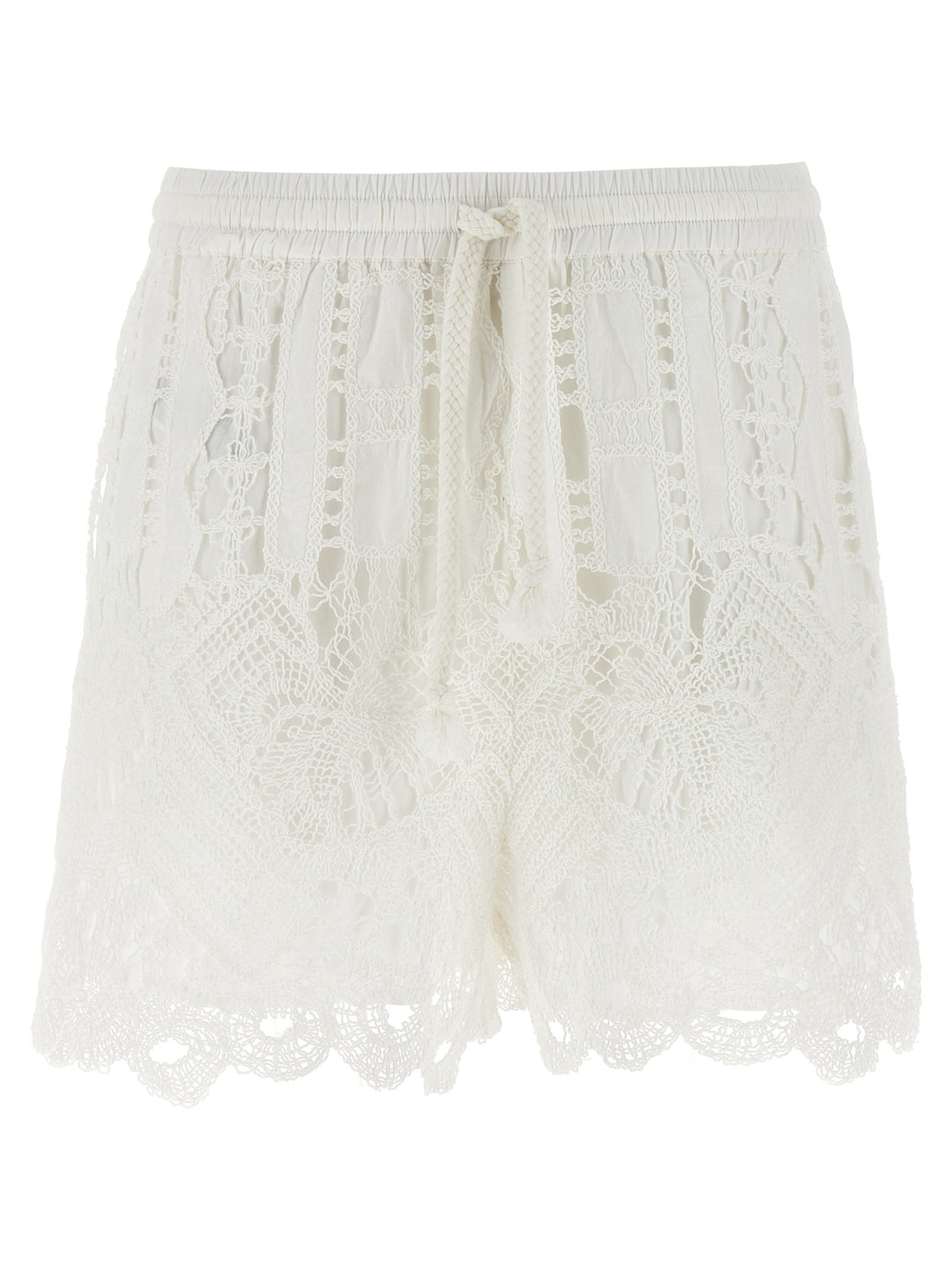 Pinko Macramé Shorts Bermuda and Short - White | f2f35a9e0a99106cd55b3e3b853cb16c6eaf44b1