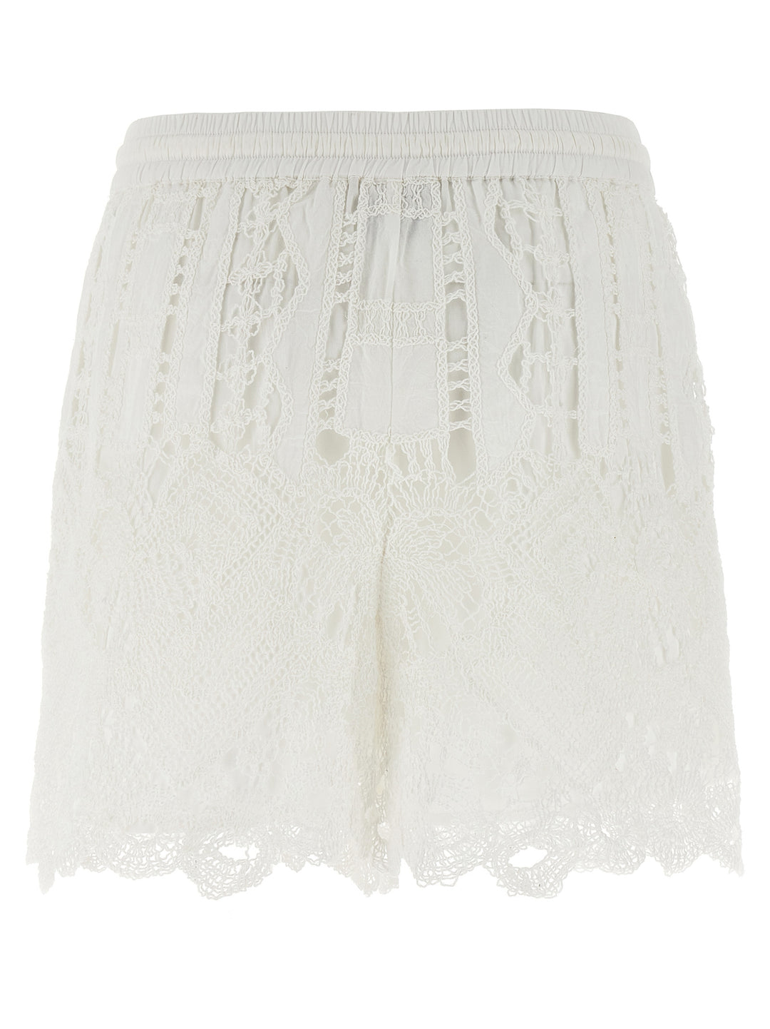 Pinko Macramé Shorts Bermuda and Short - White | a403bfd4481080b2d7c172d2e0837e938a382734