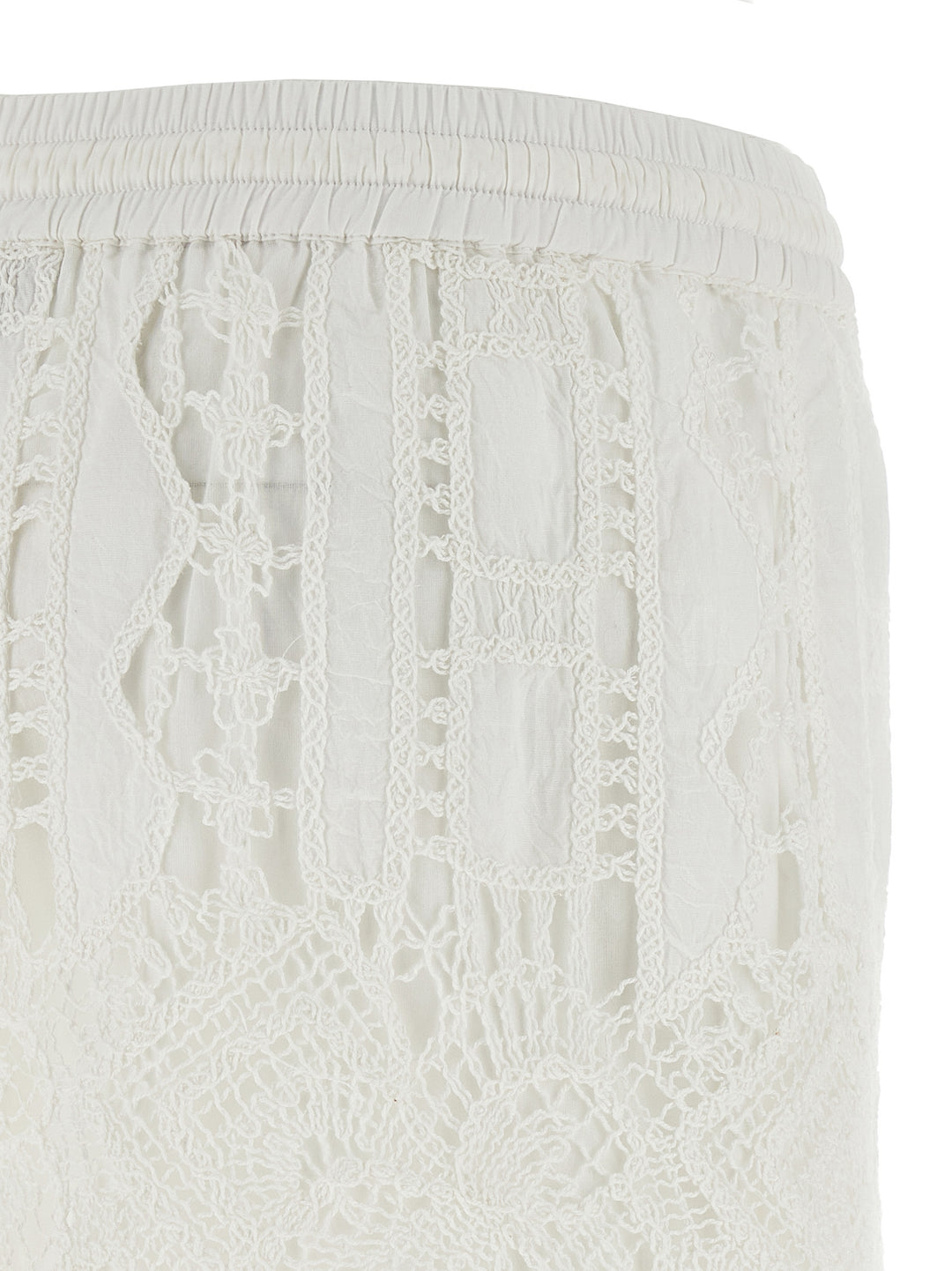 Pinko Macramé Shorts Bermuda and Short - White | 134433ccae5f9b3c616fe8ca059c09b01ba211f0