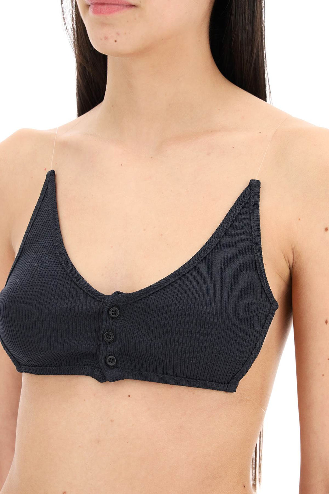 Crop Top Con Spalline Invisibili