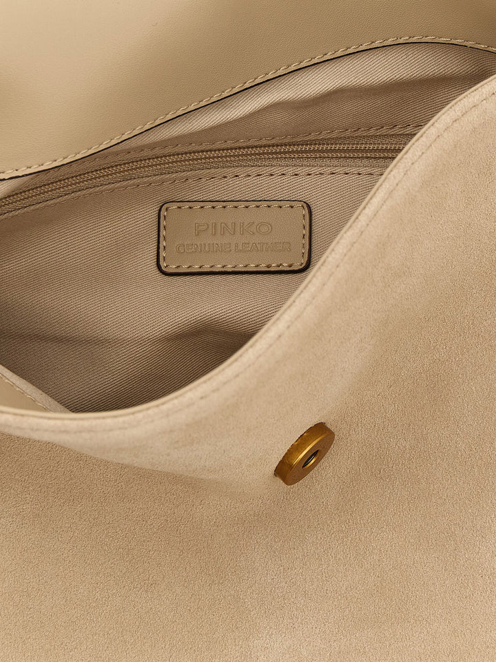 Pinko Saddle Horizontal Shoulder Bags - Beige | cc80096f0f7c011d088d14a9394423d17747c2df