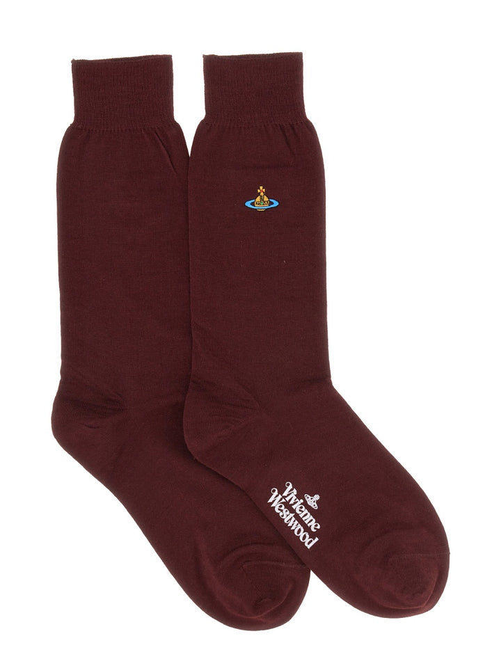Vivienne Westwood Socks - Burgundy | Wanan Luxury