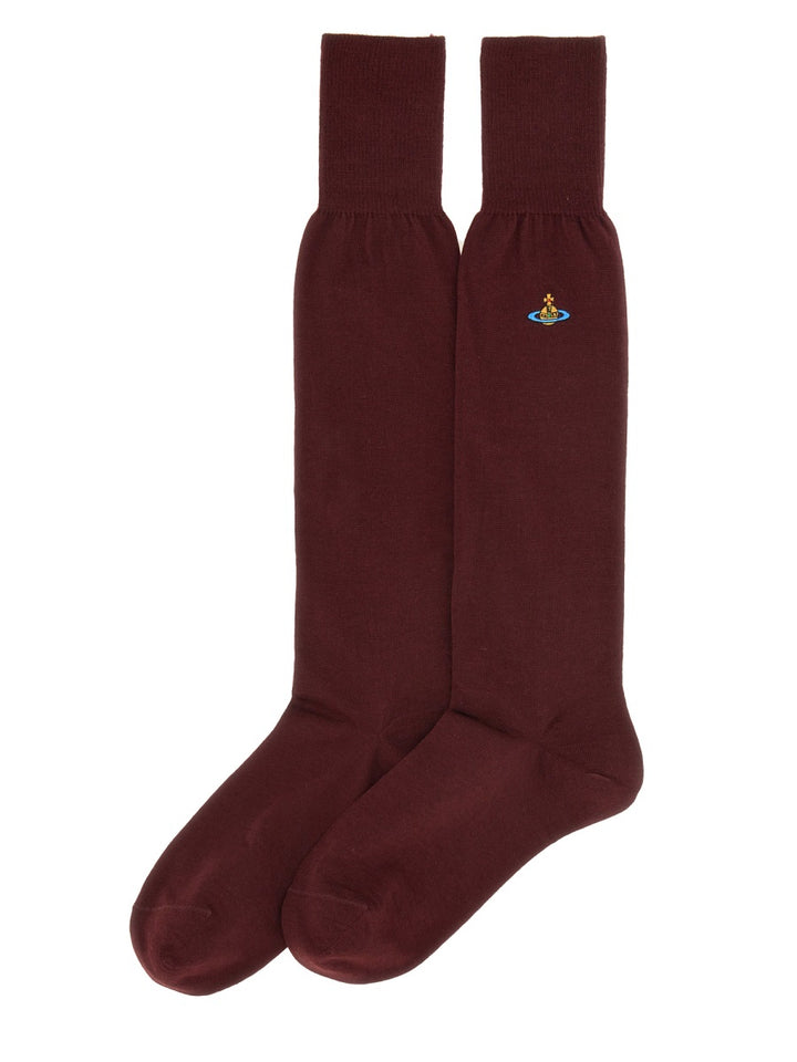 Vivienne Westwood Socks - Burgundy | Wanan Luxury