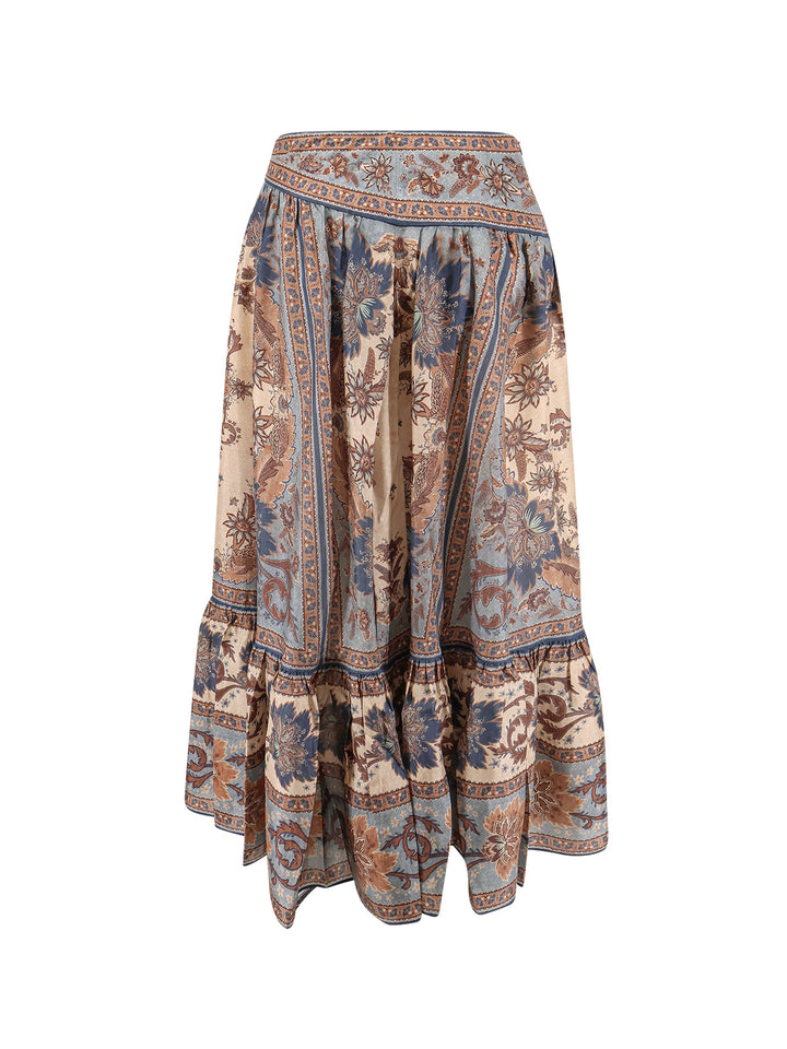 Zimmermann Skirts - Blue/Cream Indienne Floral | 6cd927c89ba1836e19f9582c5d7d87505d9b702e