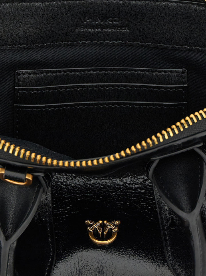 Pinko Bowling Mini Hand Bags - Black | d95b5931dc4deb4735f08d98e671db7f22c0da84