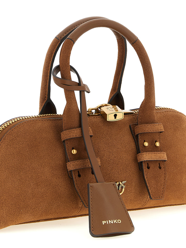 Pinko Bowling Baguette Shoulder Bags - Brown | fc3f6adcb23dcdb9d0bbd9ac8f1137da3d581d89
