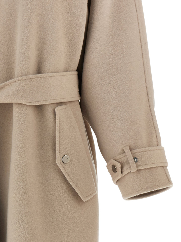 Pinko Cartoccio Coats and Trench Coats - Beige | 8f535b1a9fd66043cf65dcddc03dde264333d9ab